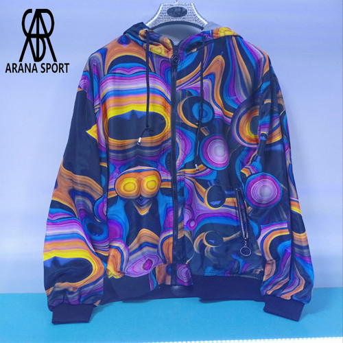 نمای جلو سویشرت شمعی باکسی دولایه