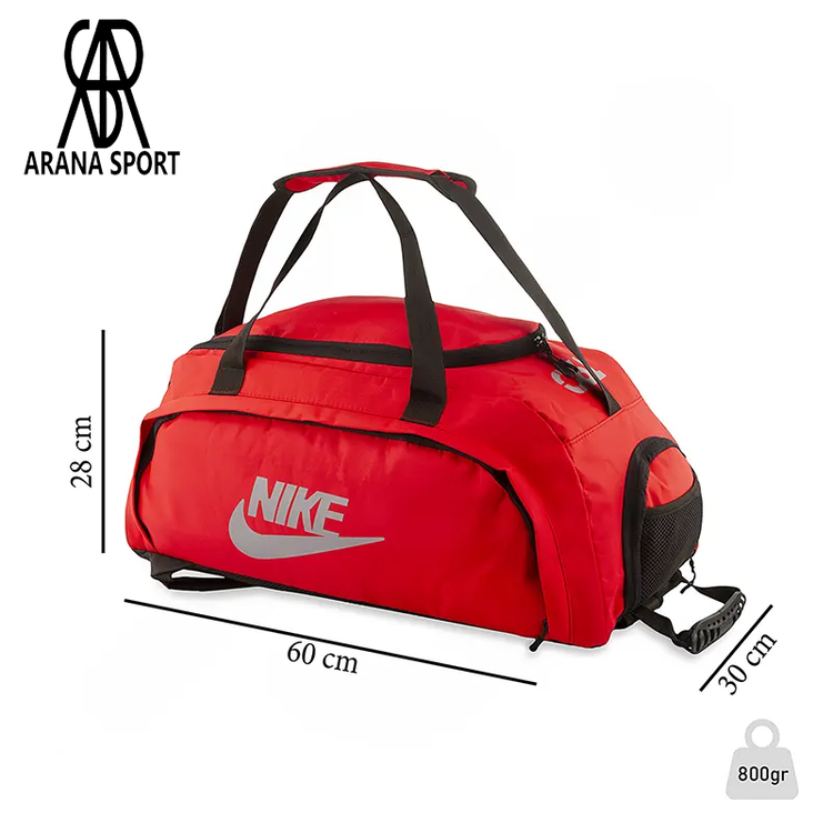 نمای جلو ساک ورزشی نایک با جیب زیپ دار بزرگ – Arena Sporter 09
