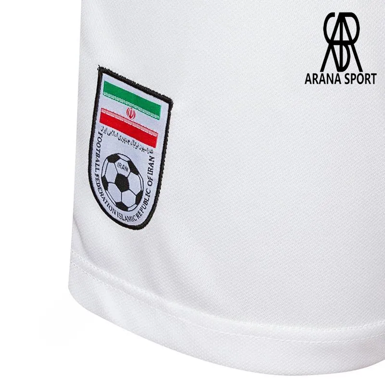 ست پیراهن شورت فوتبال ایران با طراحی جام جهانی، پارچه پلی استر سوزنی، لوگوی گلدوزی شده و مناسب هواداران تیم ملی-23