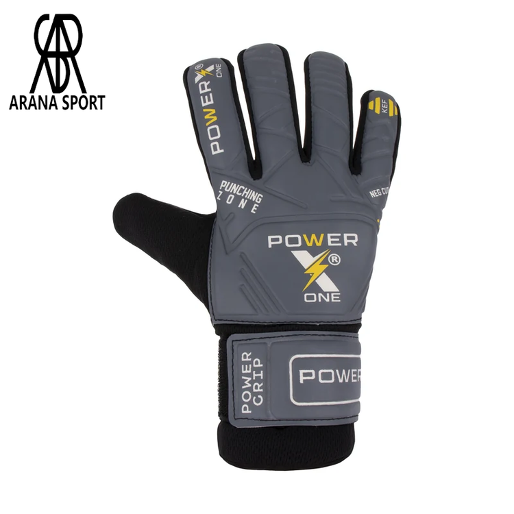 دستکش گلری بچه گانه پاور ایکس PUNCHING ZONE فنردار با لاتکس تقویتشده و چسبندگی بالا، مناسب تمرین دروازهبانی کودک، دارای مچبند عریض، تهویه مناسب و طراحی ارگونومیک-2