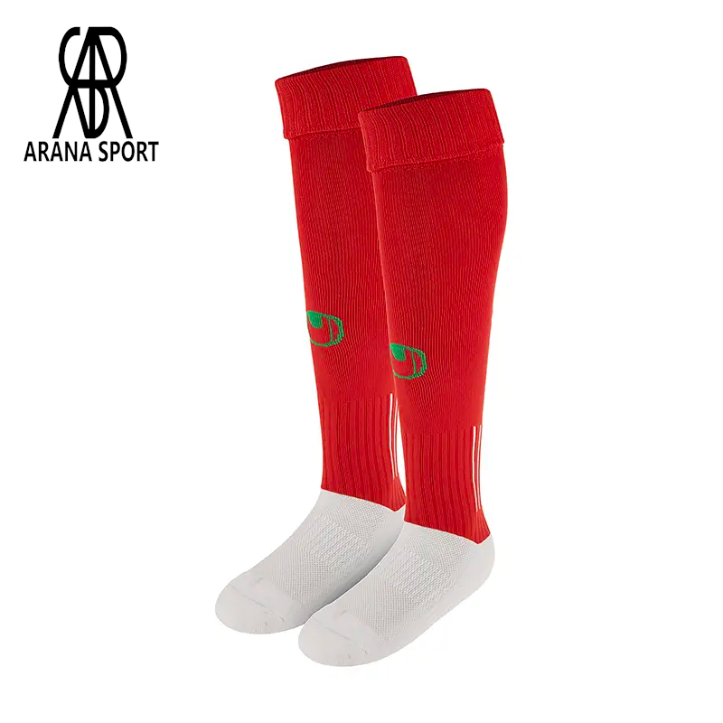 جوراب فوتبال ساق بلند آلشپرت تیمی کف حوله ای MUH939-003 با تهویه عالی، بافت مشبک و کشباف قوی، مناسب سایز 40-45 و قرارگیری ساق‌بند در تمرین و مسابقه-1