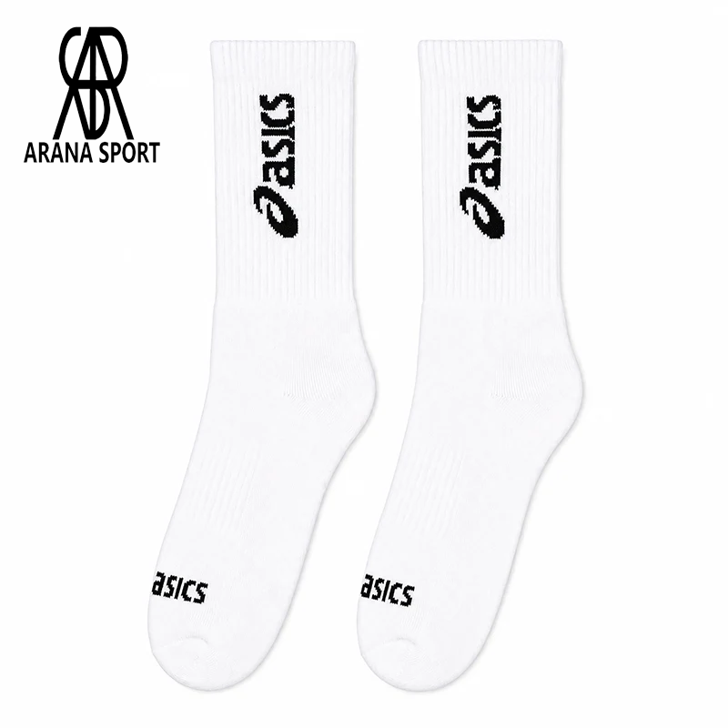 جوراب فوتبال ساق بلند مردانه تمام کش طرح asics رایان اسپرت ضد تعریق و راحت برای ورزش-1