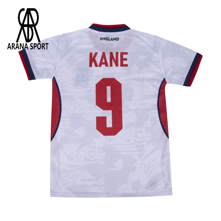 ست لباس فوتبال بچه گانه تیم ملی انگلیس طرح نایک با پیراهن سفید و شورت، چاپ نام Harry Kane و شماره 9، مناسب تمرین فوتبال و بازی روزمره کودک، خرید از آرنا اسپورتر-4