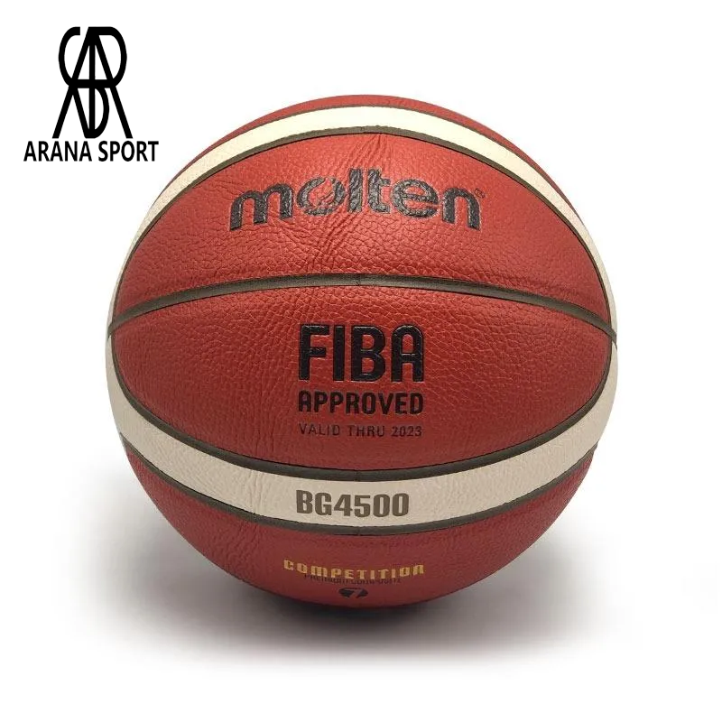 توپ بسکتبال مولتن B7G4500 اصلی سایز 7، مورد تأیید FIBA، با رویه چرم کامپوزیت درجه یک و گریپ عالی بدون لغزش، مناسب بازی فوق حرفه‌ای در سالن-1