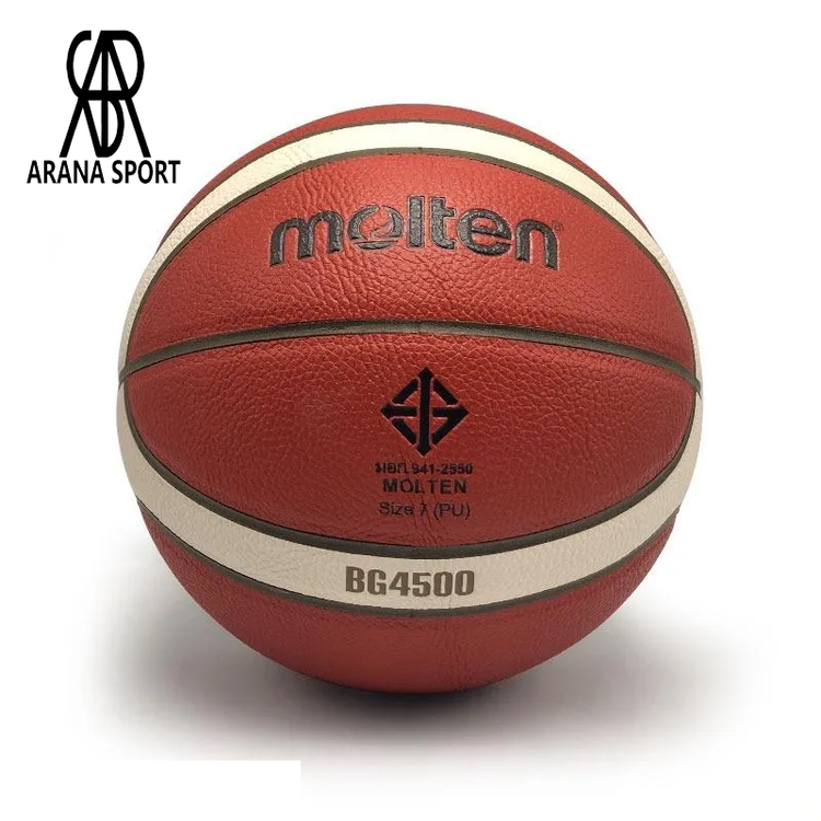 توپ بسکتبال مولتن B7G4500 اصلی سایز 7، مورد تأیید FIBA، با رویه چرم کامپوزیت درجه یک و گریپ عالی بدون لغزش، مناسب بازی فوق حرفهای در سالن-3