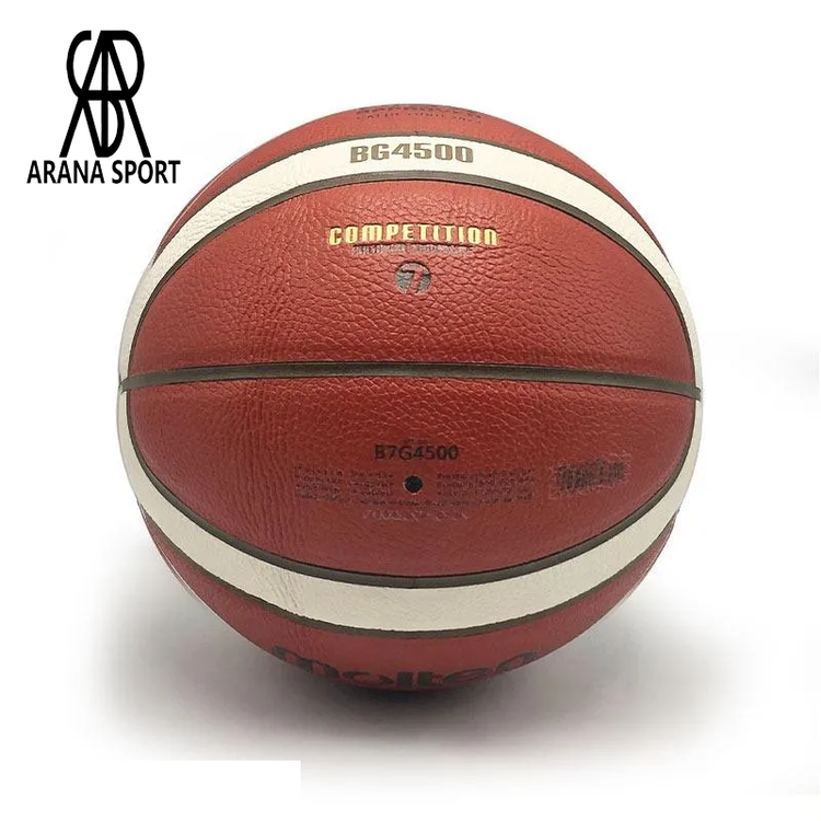 توپ بسکتبال مولتن B7G4500 اصلی سایز 7، مورد تأیید FIBA، با رویه چرم کامپوزیت درجه یک و گریپ عالی بدون لغزش، مناسب بازی فوق حرفهای در سالن-4