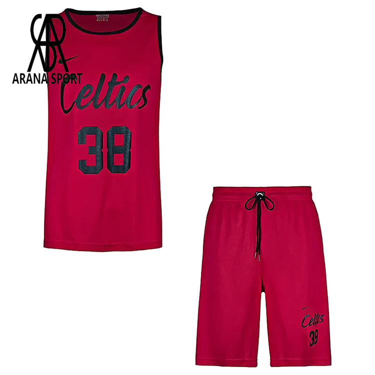 ست بسکتبال تیم سلتیک شامل رکابی و شلوارک پلیاستر کشی، طراحی اسپرت، لوگوی چاپی Celtics 38، مناسب تمرین، باشگاه و استفاده روزمره ورزشی-12