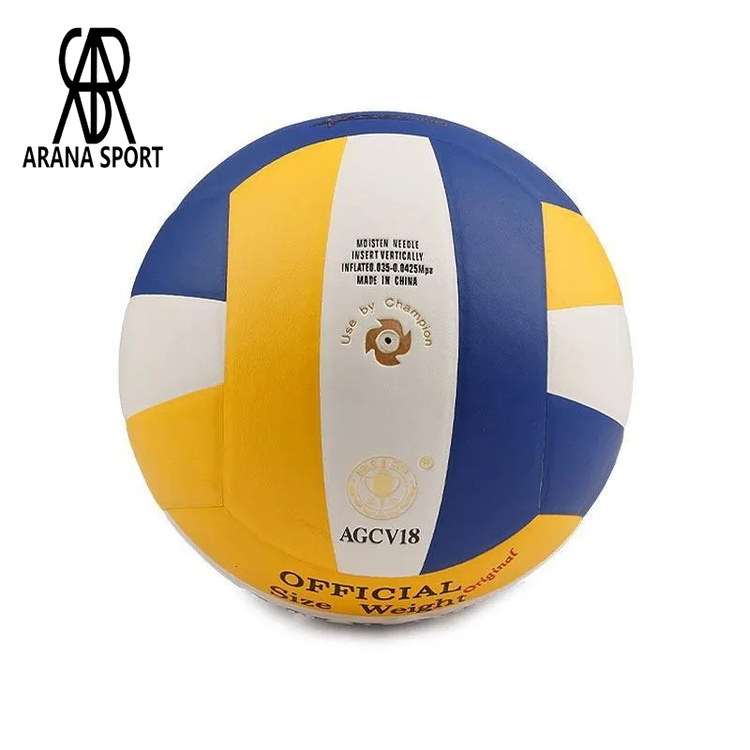 توپ والیبال گلد کاپ AGCV18 Soft Touch اصلی CPT سایز 5 با رویه پرسی SV-5W، مناسب تمرین نیمه حرفهای، قابل استفاده در سالن و فضای باز-4