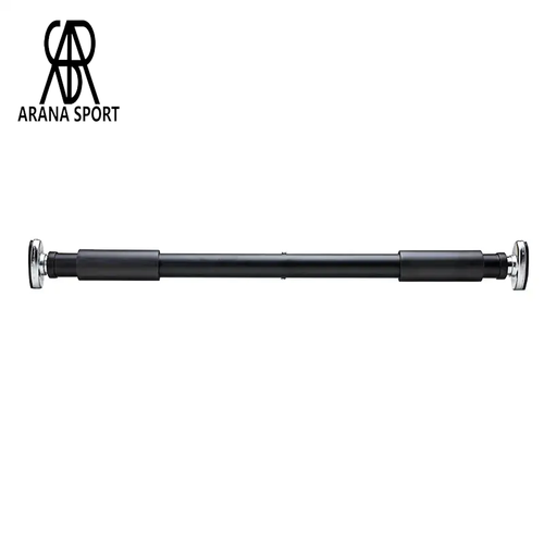 میله بارفیکس تن زیب سه لول با دسته فومی و بدنه مشکی مات، دارای طول قابل تنظیم برای نصب روی چارچوب مناسب و انجام تمرینات قدرتی بالاتنه در فضای خانه - 1
